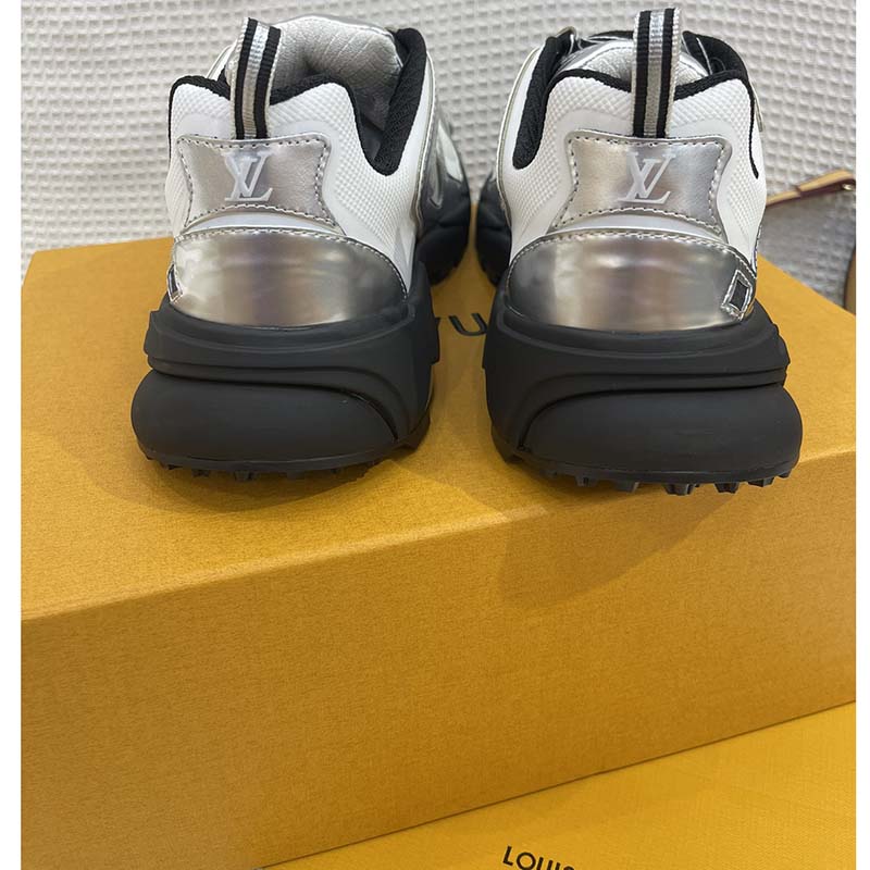 Louis Vuitton Unisex LV Runner Tatic Sneaker Silver Mix Materials Rubber  Outsole - LULUX