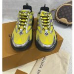 Louis Vuitton Unisex LV Runner Tatic Sneaker Yellow Mix Materials Rubber Monogram Flowers - immagine 5
