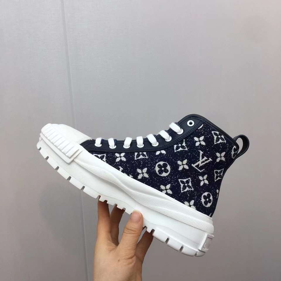 WMNS) LOUIS VUITTON LV Stellar High Top Denim Blue 1A4VT - KICKS CREW