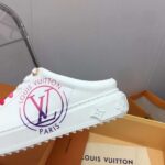 Louis Vuitton Unisex LV Time Out Open-Back Sneaker Fuchsia Pink Printed Calf Leather – Image 10