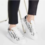 Louis Vuitton Unisex LV Time Out Sneaker Black Printed Calf Leather Monogram Flowers - Imagen 12