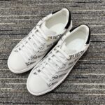 Louis Vuitton Unisex LV Time Out Sneaker Black Printed Calf Leather Monogram Flowers - Imagen 4