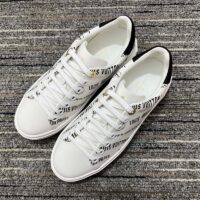 Louis Vuitton Unisex LV Time Out Sneaker Black Printed Calf Leather Monogram Flowers (1)