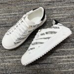 Louis Vuitton Unisex LV Time Out Sneaker Black Printed Calf Leather Monogram Flowers - Imagen 5