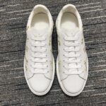 Louis Vuitton Unisex LV Time Out Sneaker Gold White Embroidered Calf Leather – Image 3