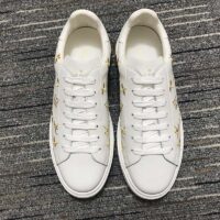 Louis Vuitton Unisex LV Time Out Sneaker Gold White Embroidered Calf Leather (8)