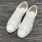 Louis Vuitton Unisex LV Time Out Sneaker Gold White Embroidered Calf Leather – Image 4
