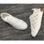 Louis Vuitton Unisex LV Time Out Sneaker Gold White Embroidered Calf Leather – Image 6