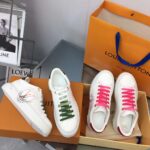 Louis Vuitton Unisex LV Time Out Sneaker Fuchsia Pink Printed Calf Leather Rubber Circle - Image 13