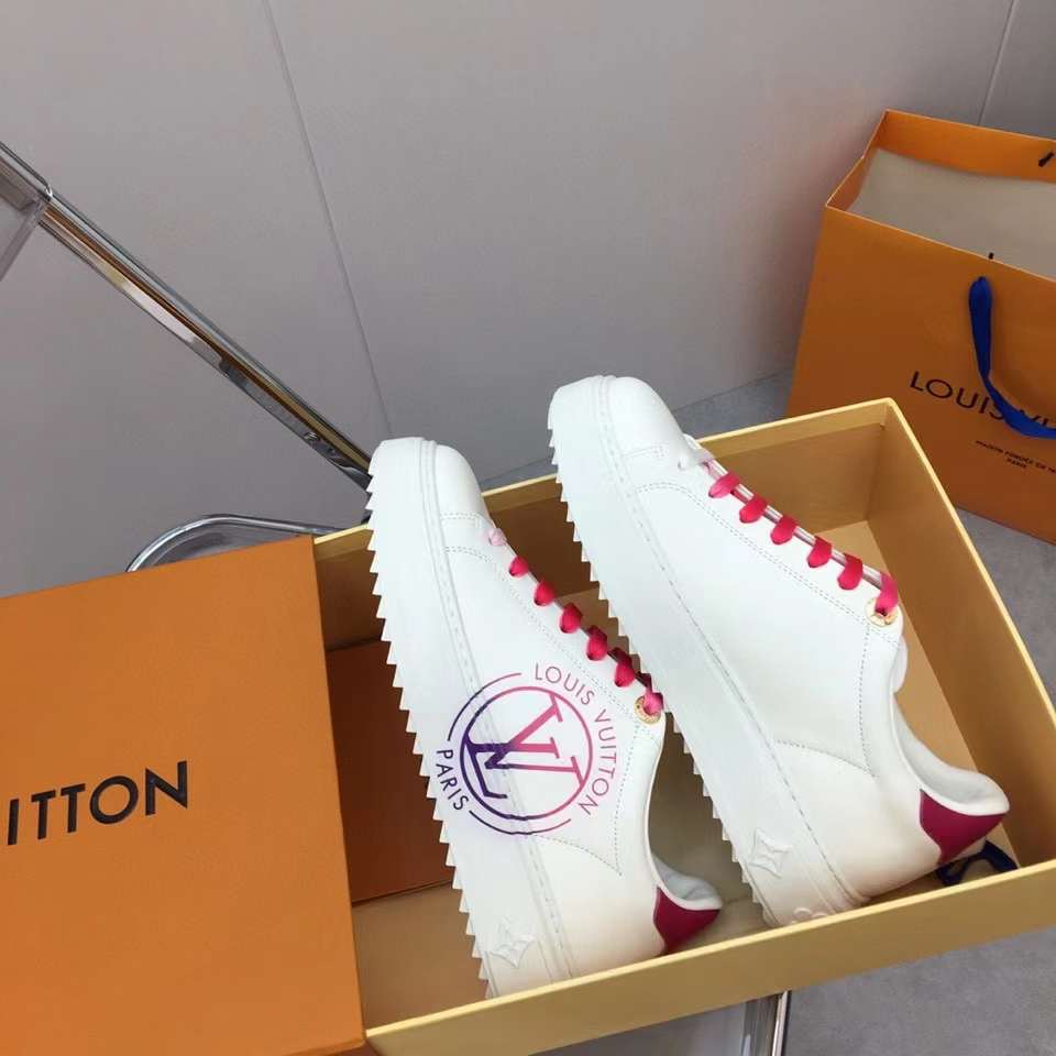 Replica Louis Vuitton Time Out Open Back Sneakers Fuchsia