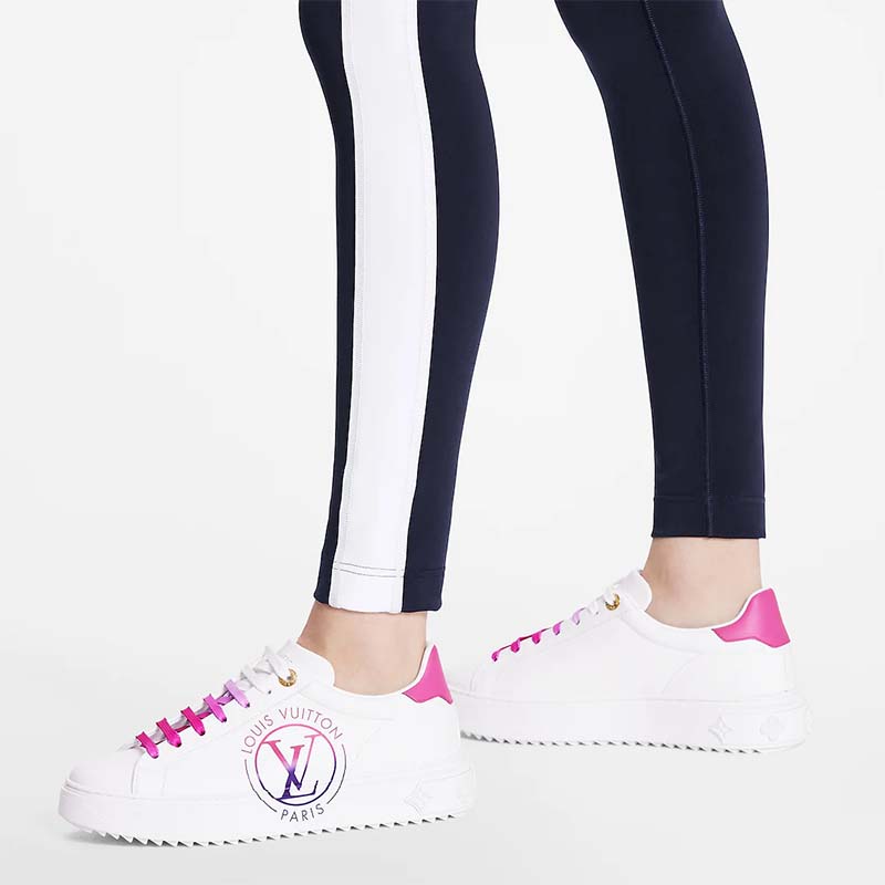 Replica Louis Vuitton Time Out Open Back Sneakers Fuchsia