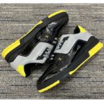 Louis Vuitton Unisex LV Trainer Sneaker Black Patent Canvas Rubber Outsole Monogram Flowers - Imagen 6