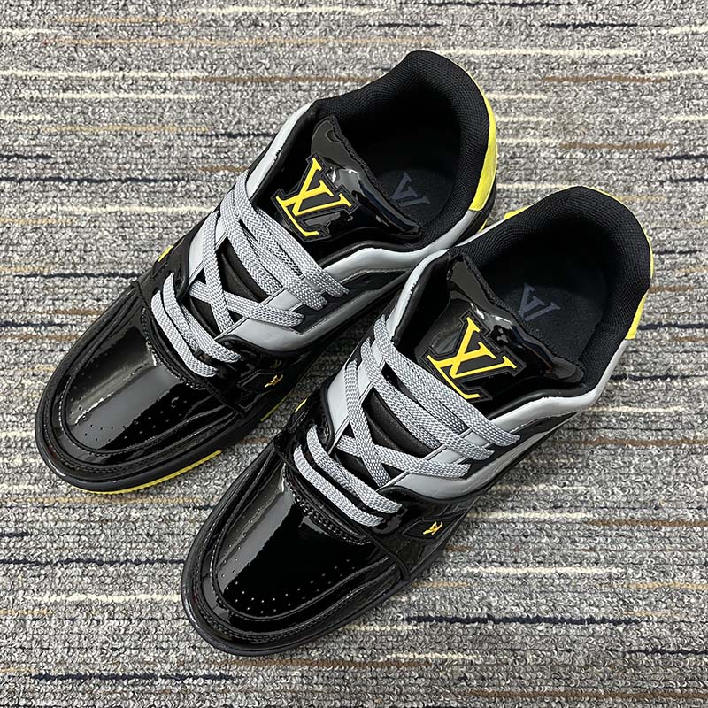 LOUIS VUITTON LV Trainer Patent Leather 'Triple Black' 1AA45R