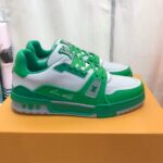 Louis Vuitton Unisex LV Trainer Sneaker Green Epi Calf Leather Rubber Outsole #54 - immagine 2