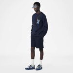 Louis Vuitton Unisex LV Trainer Sneaker Navy Blue Epi Calf Leather Rubber Outsole #54 - Image 11