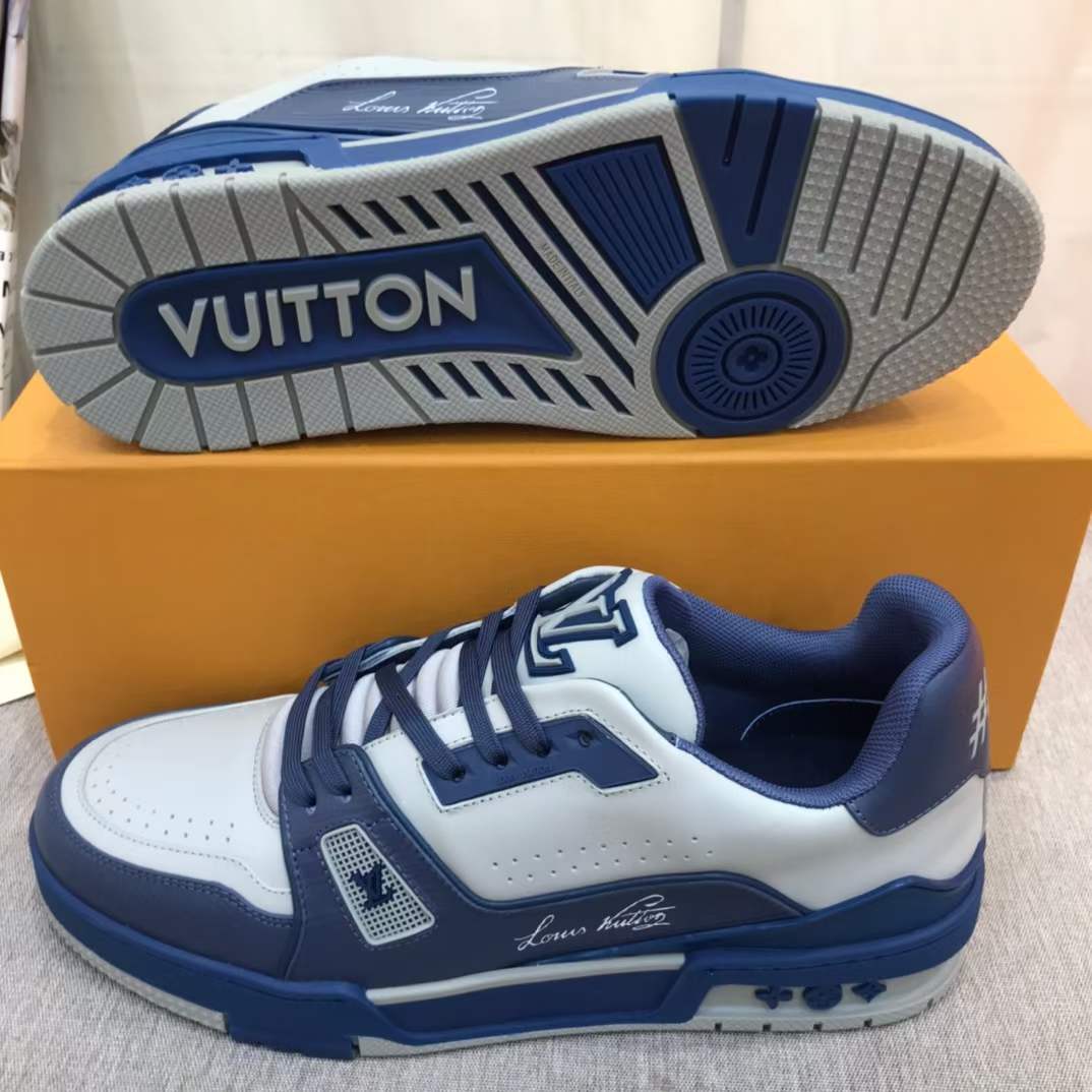 LV Trainer Sneaker “University Blue” (ON FOOT) 