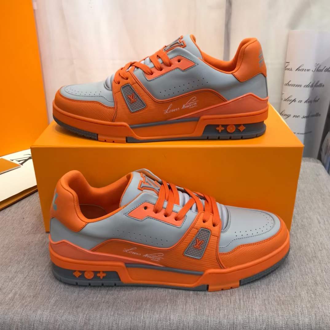 Louis Vuitton Trainer - Orange & Baby Blue, Secret Sneaker Shop Lebanon