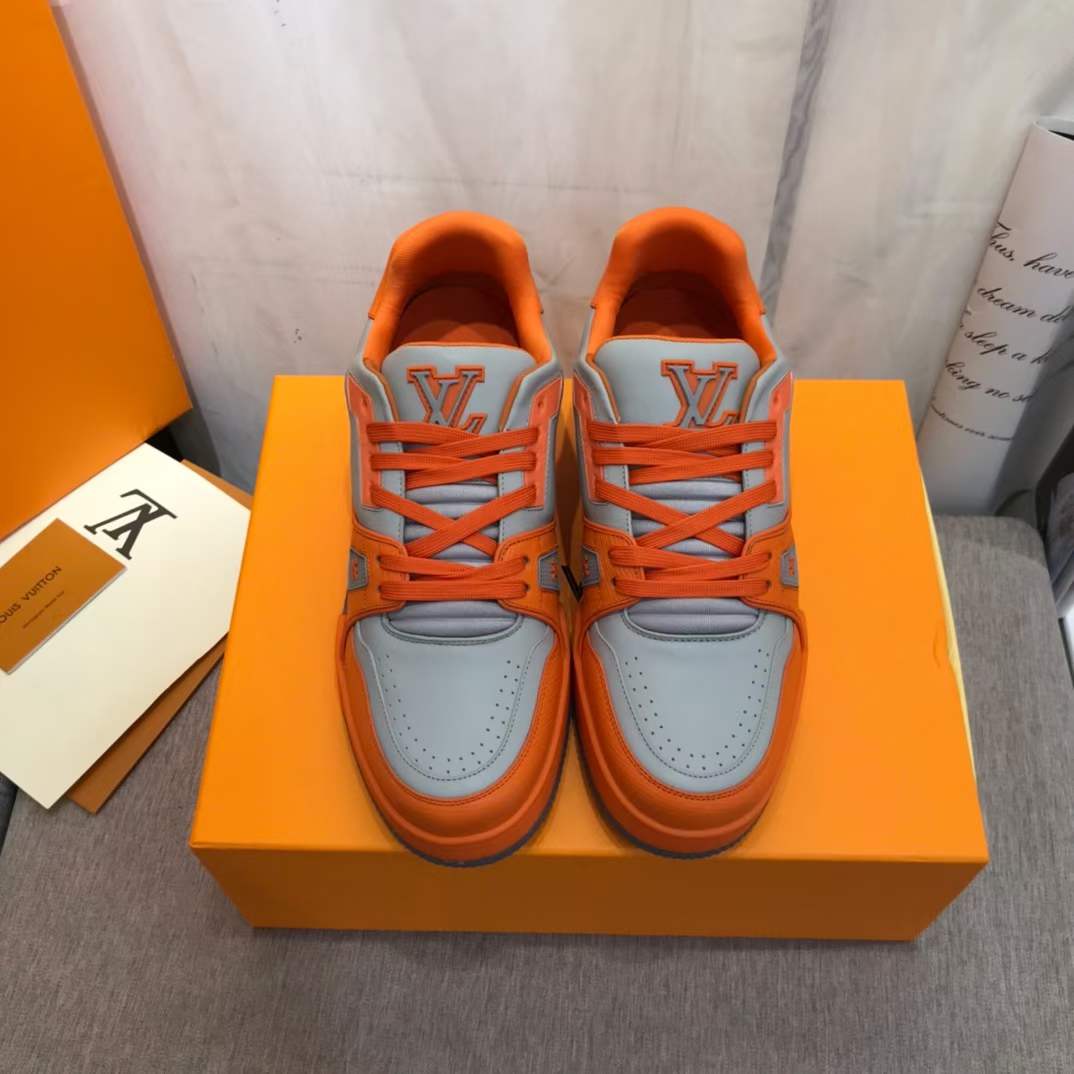 LV Trainer Sneaker Orange For Men 1AA6T4 - Fernize