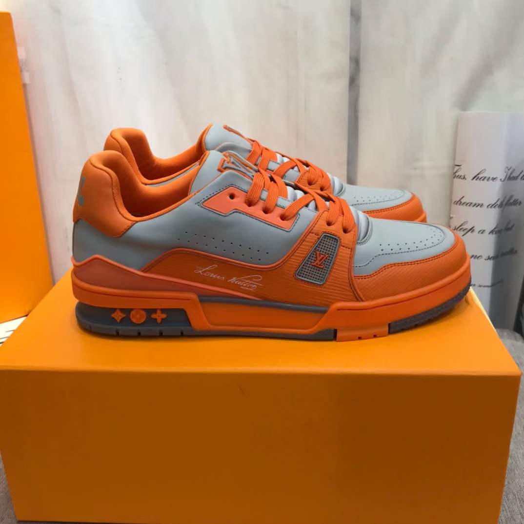 SALEOFF Louis Vuitton LV Trainer Orange Sneaker - USALast