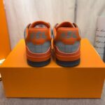 Louis Vuitton Unisex LV Trainer Sneaker Orange Epi Calf Leather Rubber Outsole #54 – Image 10