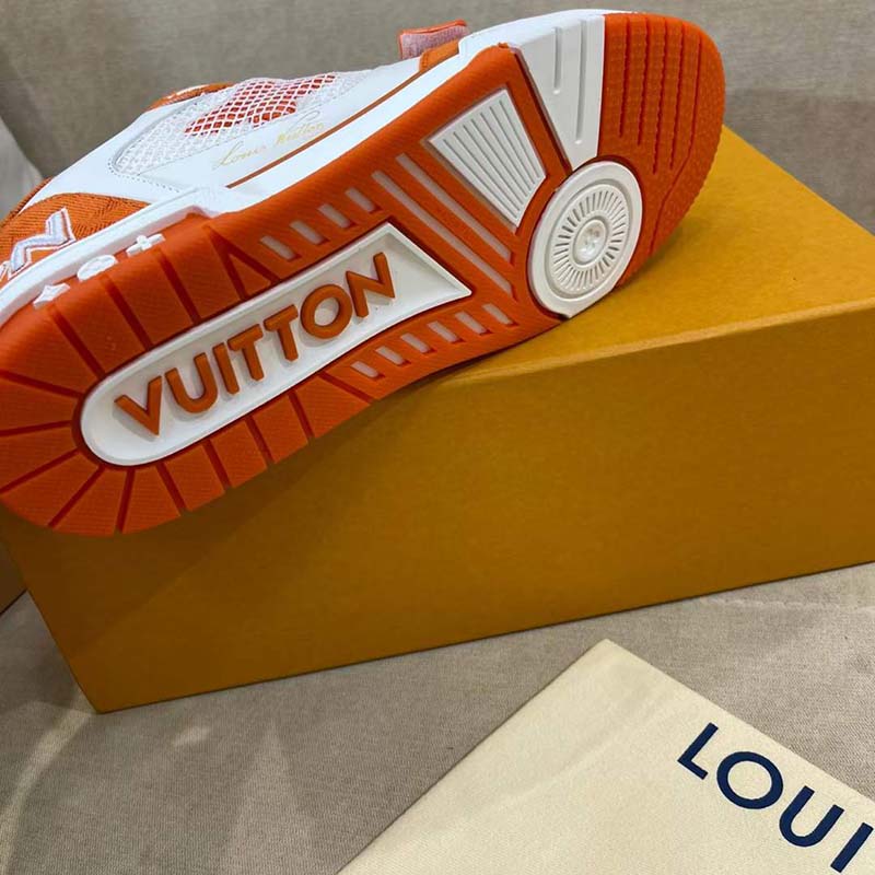 Louis Vuitton LV Unisex Trainer Sneaker Beige Monogram Denim Velcro Strap  Rubber Outsole - LULUX