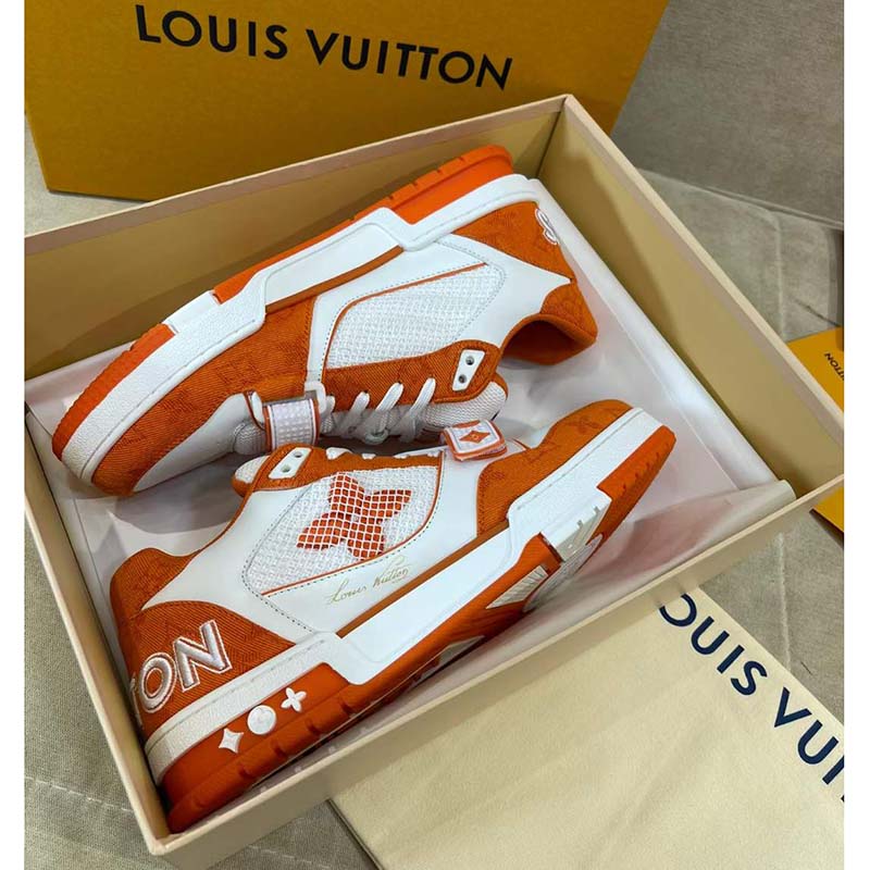 Louis Vuitton Trainer Monogram Denim Orange – Sneaker Plug India