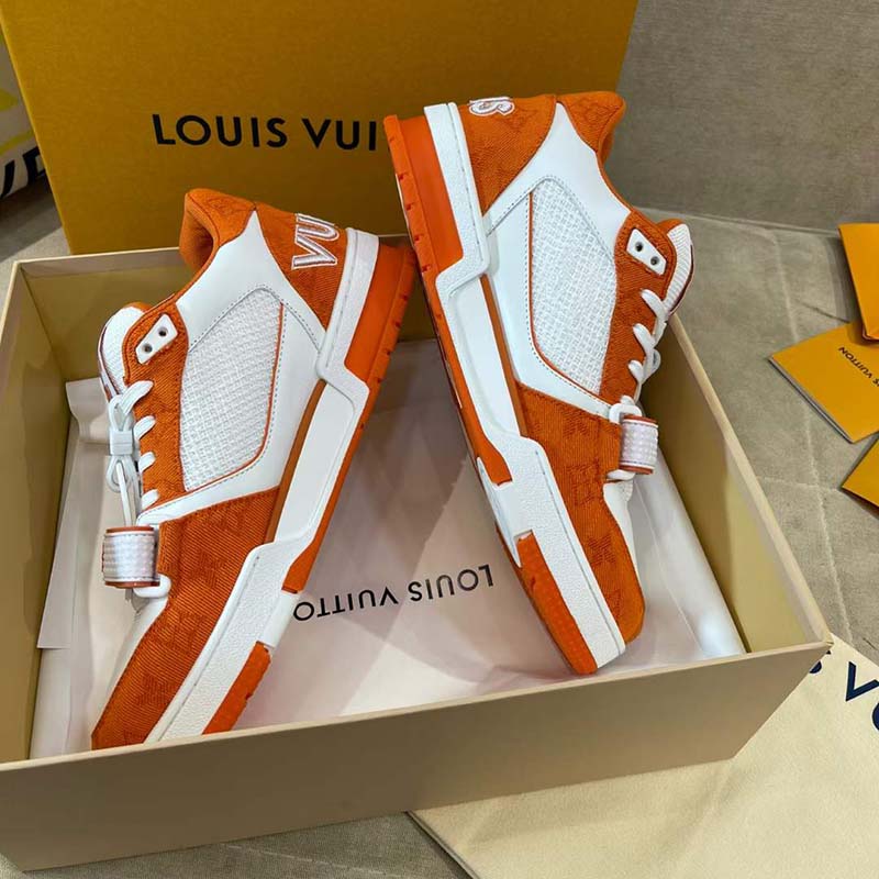 TÊNIS LOUIS VUITTON TRAINER 'ORANGE MONOGRAM - Os melhores Tênis