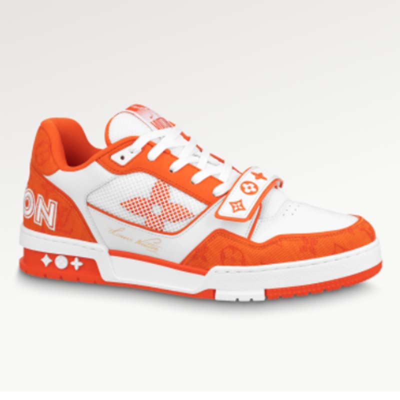 160$ LV Trainer Sneaker in Orange (Review) Legit Check Guide 