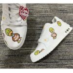 Louis Vuitton Unisex LV Trainer Sneaker White Printed Calf Leather Rubber Monogram Flowers - Imagen 7