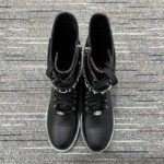 Louis Vuitton Unisex Territory Flat Ranger Black Calf Leather LV Circle Lace - Imagen 4