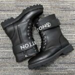 Louis Vuitton Unisex Territory Flat Ranger Black Calf Leather LV Circle Lace - Imagen 3