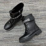 Louis Vuitton Unisex Territory Flat Ranger Black Calf Leather LV Circle Lace - Imagen 6