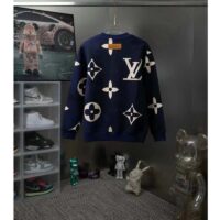 Louis Vuitton Women LV Damier Monogram Navy Blue Jacket Cotton Regular Fit (6)