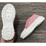 Louis Vuitton Women LV Squad Sneaker Rose Clair Pink Monogram Denim Rubber Circle - immagine 8