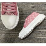 Louis Vuitton Women LV Squad Sneaker Rose Clair Pink Monogram Denim Rubber Circle - immagine 9