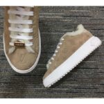 Louis Vuitton Women LV Time Out Sneaker Monogram Embossed Suede Calf Leather Shearling - immagine 8
