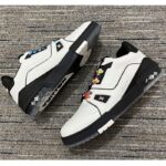 Louis Vuitton Unisex LV Trainer Sneaker White Calf Leather Rubber Monogram Flowers - Image 4