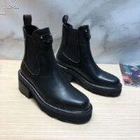 Louis Vuitton Women Shoes LV Beaubourg Ankle Boot Black Calf Leather 4 cm Heel (9)