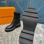 Louis Vuitton Women Shoes LV Beaubourg Ankle Boot Black Calf Leather Wool – Bild 10