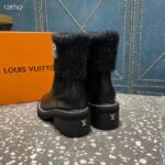 Louis Vuitton Women Shoes LV Beaubourg Ankle Boot Black Calf Leather Wool – Bild 8