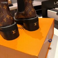 Louis Vuitton Women Shoes LV Beaubourg Ankle Boot Cacao Patent Monogram Canvas (9)