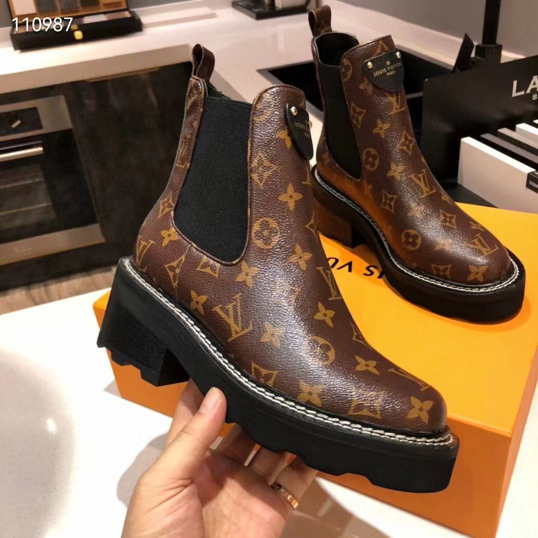 Louis Vuitton LV Beaubourg Ankle Boot Cacao. Size 36.0