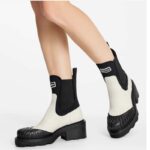 Louis Vuitton Women Shoes LV Beaubourg Ankle Boot Ecru White Calf Leather Neoprene - Image 14