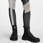 Louis Vuitton Women Shoes LV Ruby Flat Ankle Boot Black Rubberized Calf Leather - Bild 14