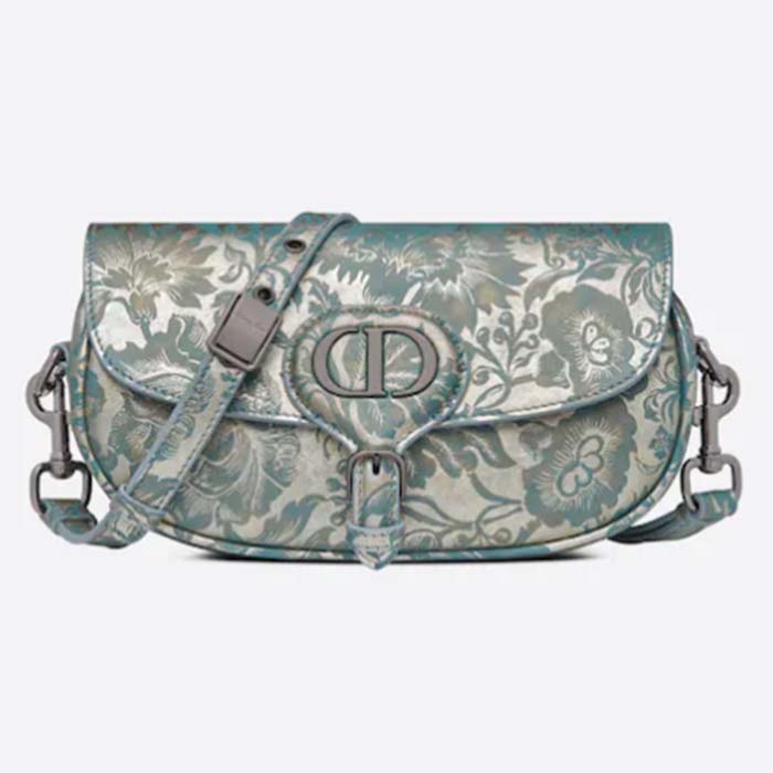 Dior Bobby  Dior Womens Dior Bobby East-West Bag Metallic Blue Dior  Brocart Printed Calfskin ~ Antoniaweir