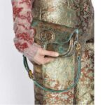 Dior Women Bobby East-West Bag Metallic Blue Dior Brocart Printed Calfskin - Image 12