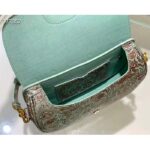 Dior Women Bobby East-West Bag Metallic Blue Dior Brocart Printed Calfskin - Image 7