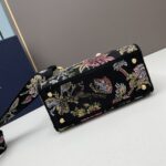 Dior Women CD Medium Lady D-Lite Bag Black Multicolor Jardin Botanique Embroidery - Image 5