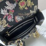 Dior Women CD Medium Lady D-Lite Bag Black Multicolor Jardin Botanique Embroidery - Image 7