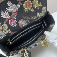 Dior Women CD Medium Lady D-Lite Bag Black Multicolor Jardin Botanique Embroidery (1)